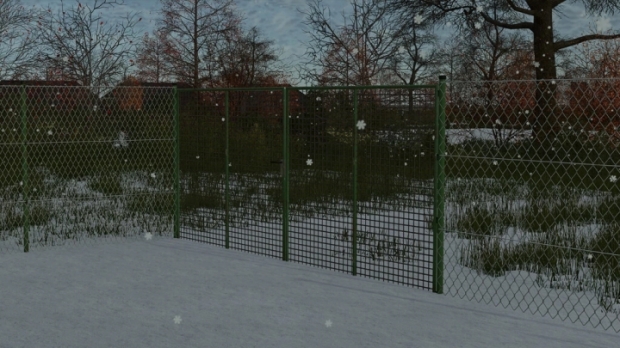 FS22 - Chain Link Fence With Gate V1.0
