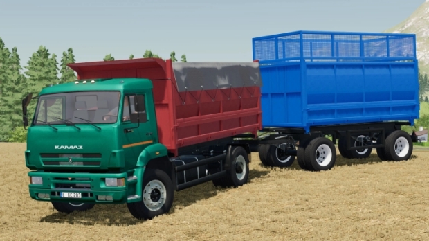 FS22 - Kamaz 53605 Truck & Amkar 8595-12 Trailer V1.0