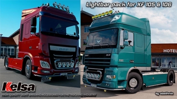 ETS2 - Kelsa Lightbars for DAF XF 105/106