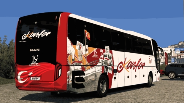 ETS2 - Man Lions Coach E6 Konfor Turizm 19 Mayis Ozel Tasarim Skin V1.0