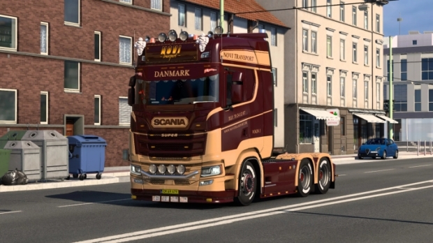 ETS2 - Scania 2016 R-S Bordeaux Red & Beige (Truck Skin Only)