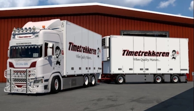 ETS2 - Scania R Timetrekkeren Bussbygg Combo Skin V1.0
