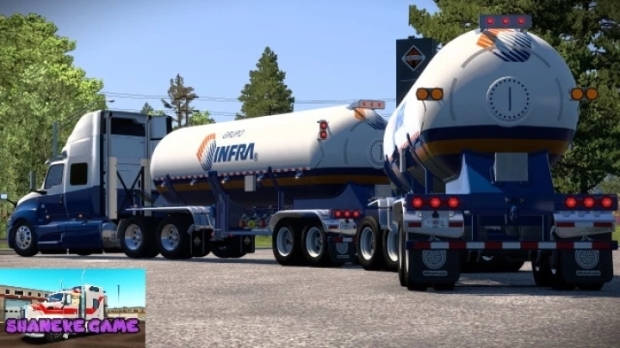 ATS - SCS Double Trailer Gas Tankers