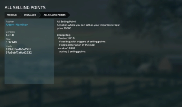 FS22 - All Selling Points V1.0.1.0