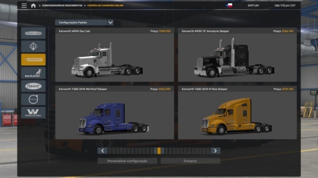 ATS - All Trucks At The Dealer V1.0 | American Truck Simulator | Mods.club