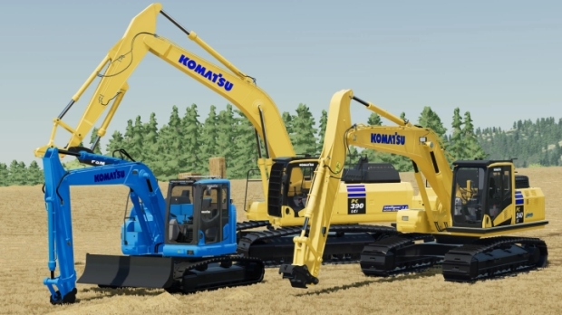 FS22 - Komatsu Excavators Pack V1.0
