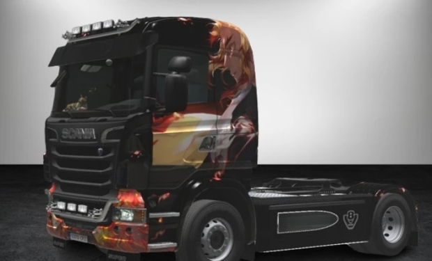 ETS2 - Rengoku Skin of Kimetsu No Yaiba/Demon Slayer for Scania R