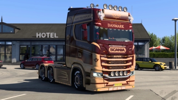 ETS2 - Scania NextGen R & S Bordeaux Red & Beige V2.0