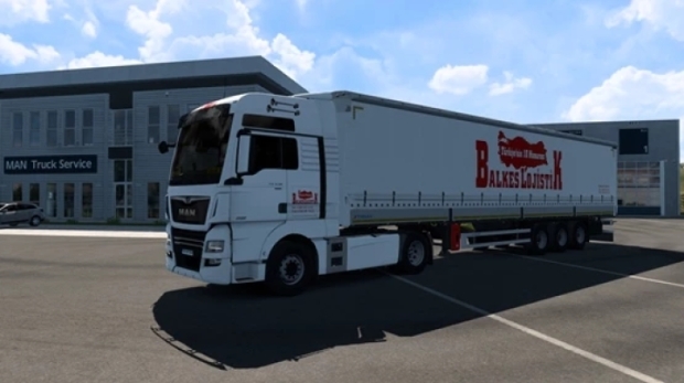 ETS2 - Balkes Logistic Skinpack for Man TGX E6 SCS&Tirsan Curtain Trailer V1.0