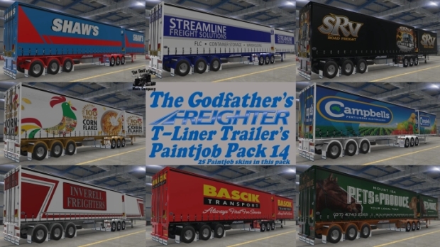 ATS - Freighter T-Liner Trailers Paintjob Pack 14 V1.0
