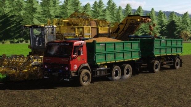 FS22 - KamAZ-55102 Grain+Trailer V1.0