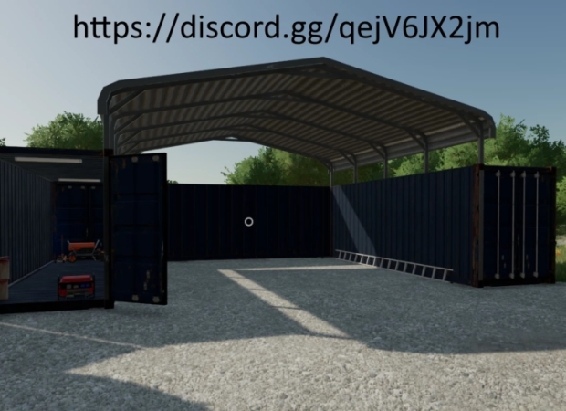 FS22 - Placeable Container Shelter V1.0
