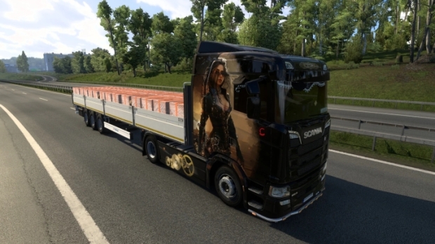 ETS2 - Steampunk Girl for Scania NextGen S V1.0