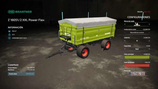 FS22 - Brantner Z 18051/2 XXL Power Flex V1.0.0.1