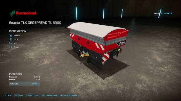FS22 - Kverneland TLX Geospread V1.0