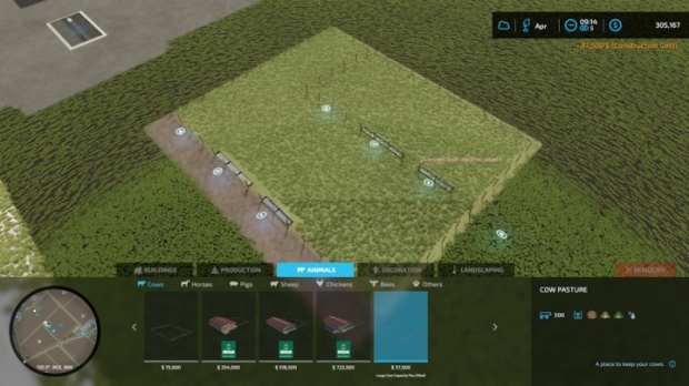 FS22 - Large Cow Capacity Pen V1.8