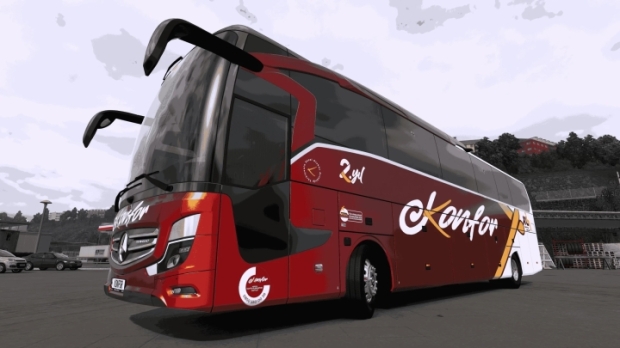 ETS2 - Mercedes-Benz Travego 16 SHD Euro 6 Konfor Turizm Kurumsal Skinpack V4.0