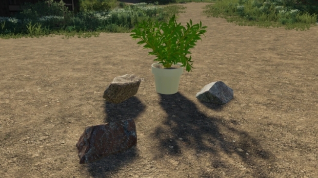 FS19 - Placeable Flowerpots & Rocks V1.0