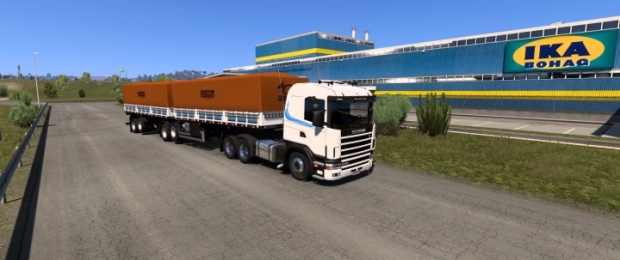 ETS2 - Scania 124 + Trailer Guerra