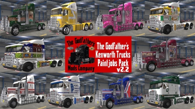 ATS - The Godfathers Kenworth Paintjob Pack V2.2