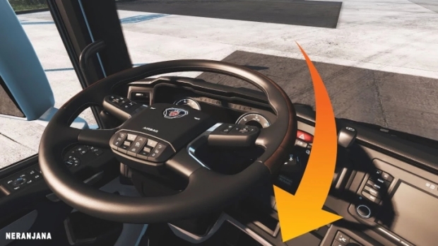 ETS2 - Animated Steering Wheel, Pedals + Custom Dashboard V1.5