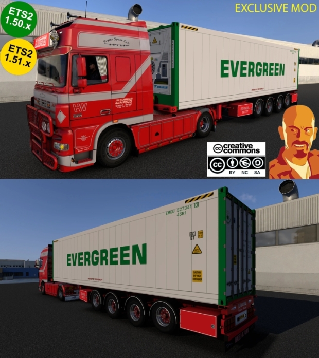 ETS2 - DAF XF95 Weeda + D-Tec Trailers (Exclusive Mod)
