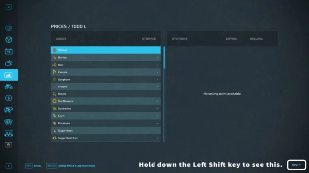 FS22 - Menu Shortcut Keys V1.0