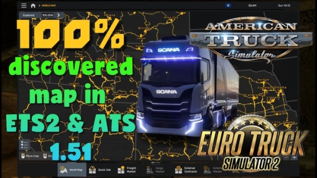 ETS2 - Opened Map in Profile will All DLC