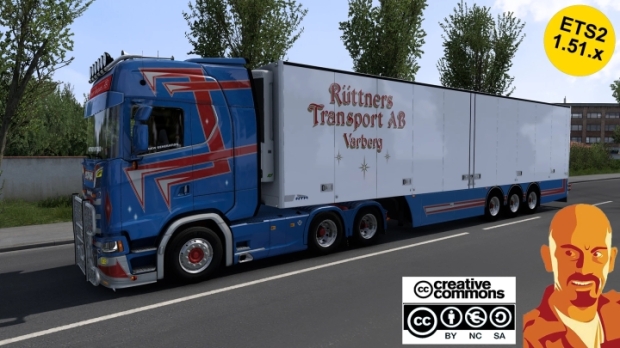 ETS2 - Scania S580 Ruttners Transport + NTM Trailer (Exclusive Mod)