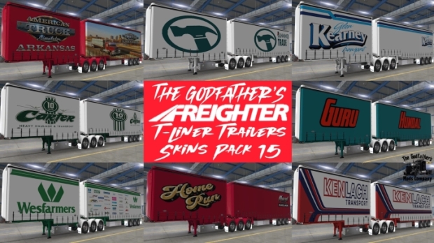 ATS - The Godfathers Freighter T Liner Trailer Skins Pack 15 V1.0