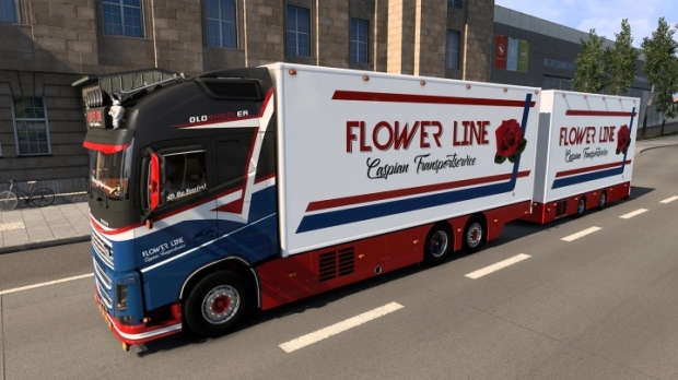 ETS2 - Volvo FH16 Flower Line + BDF Trailer V3.0