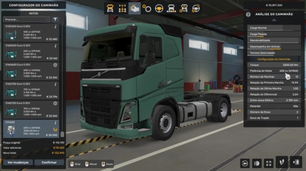 ETS2 - Engine D17 600 HP Volvo FH16 2012 (18.10.2024) V1.0