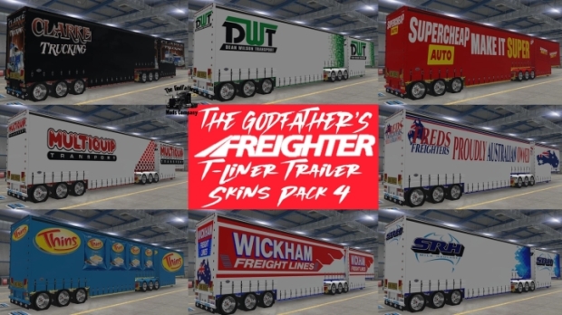 ATS - Freighter T-Liner Trailer Skins Pack 4 V1.1