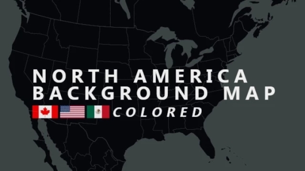 ATS - North America Background Map Colored V1.1