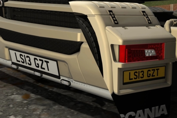 ETS2 - Scania PGR Series Editing Licence Plates V1.0