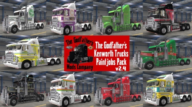 ATS - The Godfathers Kenworth Trucks Skins Pack V2.4