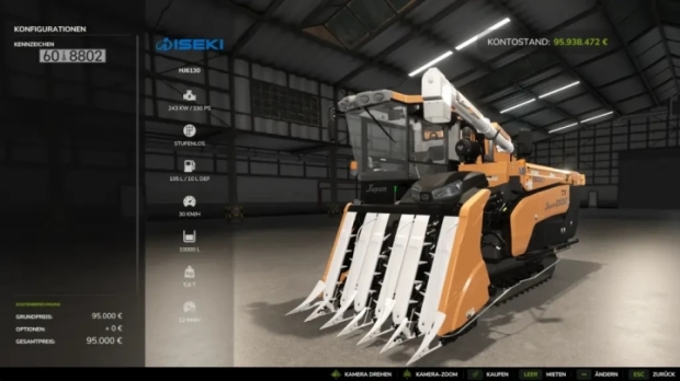 FS25 - Better Rice Harvester Iseki HJ6130 V1.0
