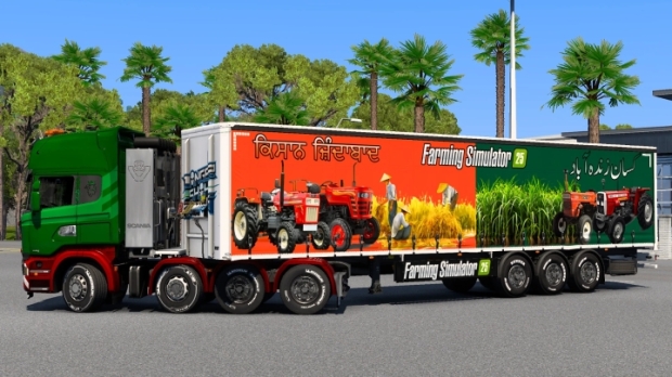 ETS2 - Bharat-Pak Kisaan Ek Saath FS25 Trailer Skin V1.0