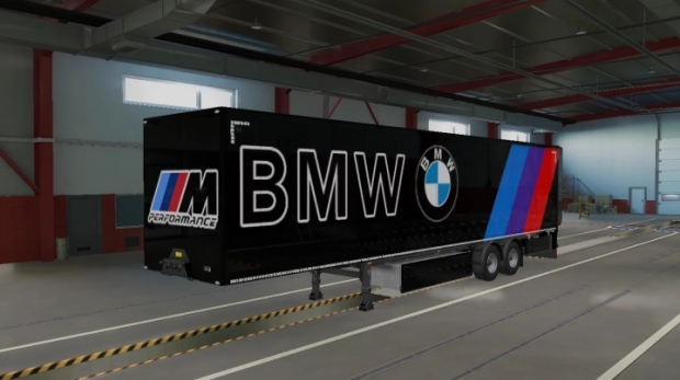 ETS2 - BMW Trailer Skin and Mudflaps