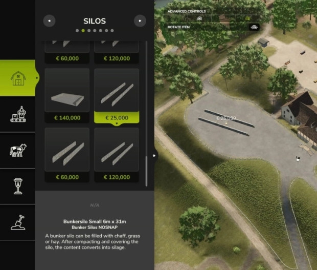 FS25 - Bunker Silos No Snap V1.0