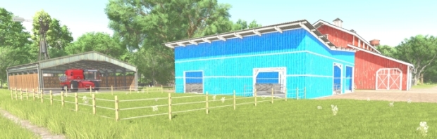 FS25 - Cowbarn Blue V1.0