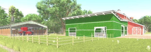 FS25 - Cowbarn Green V1.0