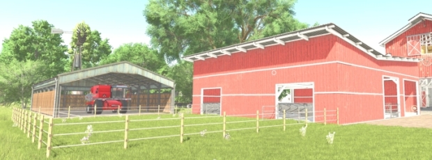 FS25 - Cowbarn Red V1.0