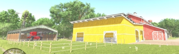 FS25 - Cowbarn Yellow V1.0