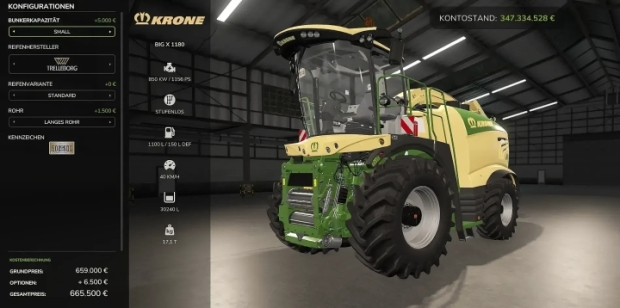FS25 - Krone Big X 1180 with Tank V1.0