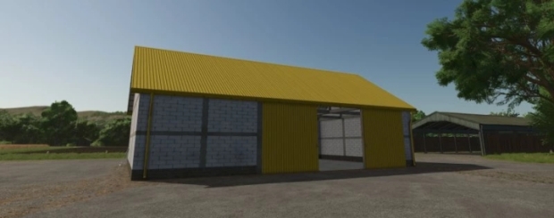 FS25 - Medium Yellow Garage V1.0