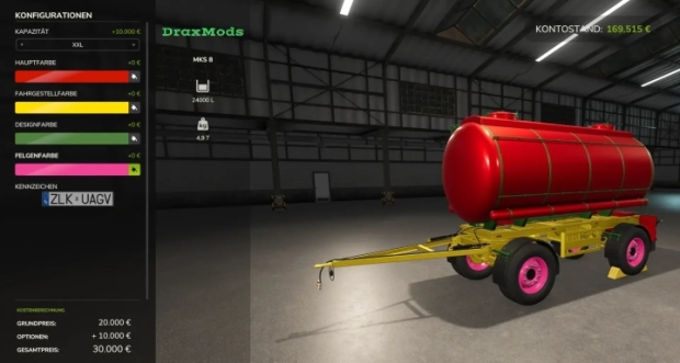 FS25 - MKS Tanker Package with Color and Capacity Selection V1.0
