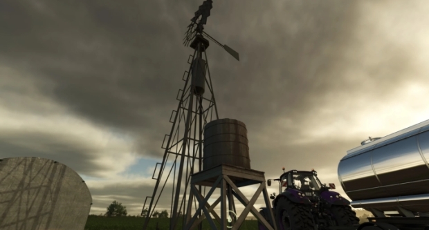 FS25 - Old Wind Wheel With Water Tank V1.0