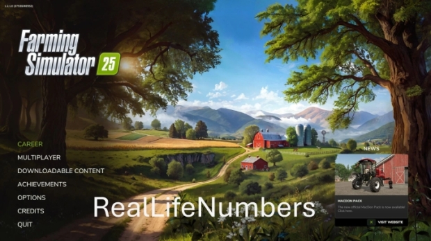 FS25 - Real Life Numbers V1.0