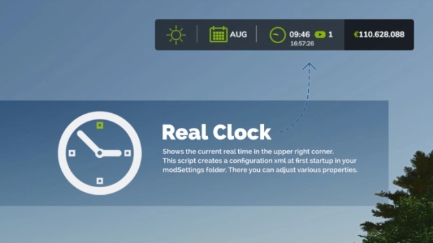 FS25 - RealClock Mod V1.0